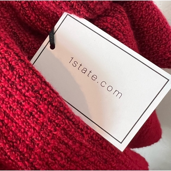 1. State Cross Neck Cold Shoulder Women Red 3X Sweater Brand New With Ta… - Picture 6 of 8